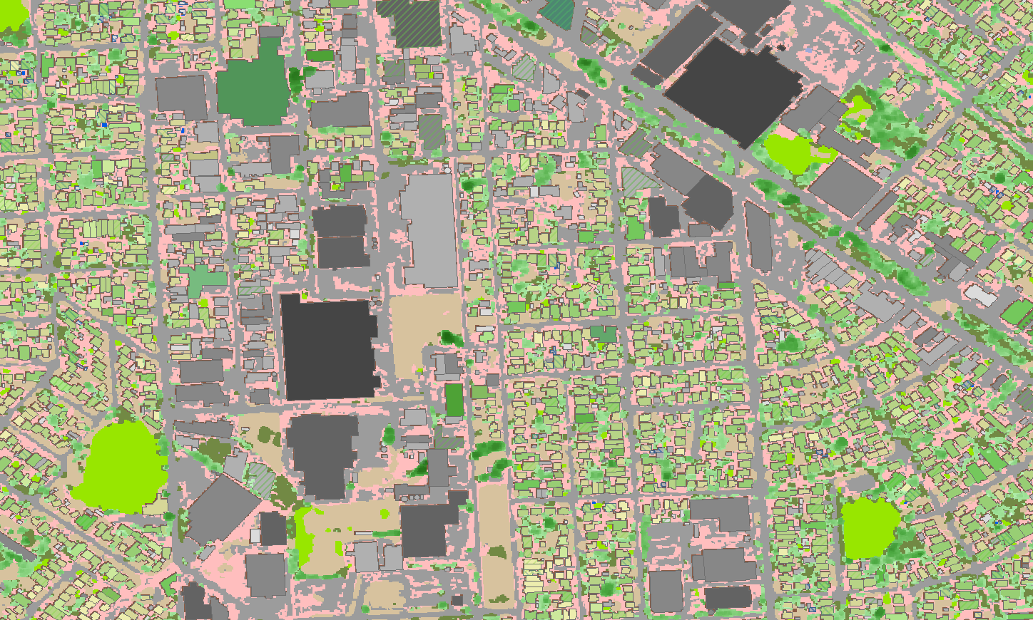 Geoscape land cover imagery and building polygons over Adelaide